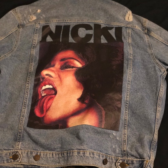 Nicki minaj h&m denim jacket Clearance